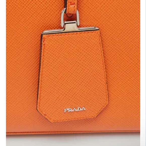 Prada Saffiano Cuir Leather Twin Tote large Bag - Picture 7 of 11